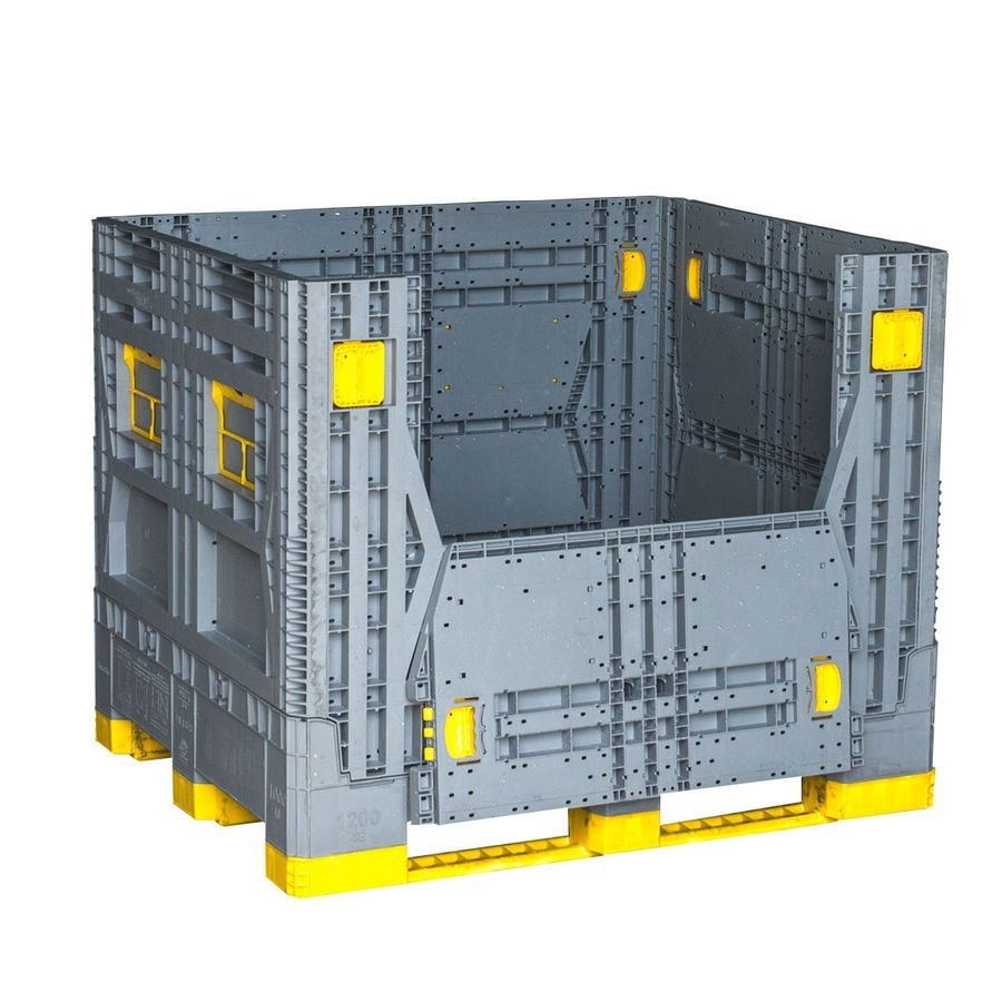 Eurobin collapsible pallet box by ZAMKO; Eurobin 1210 Pallet boxes have an higher dynamic loading capacity-up to 900kg