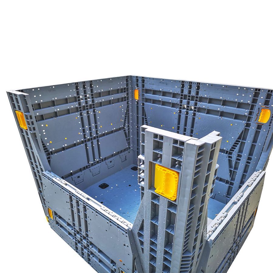 Eurobin collapsible pallet box by ZAMKO; Eurobin 1210 Pallet boxes have an higher dynamic loading capacity-up to 900kg