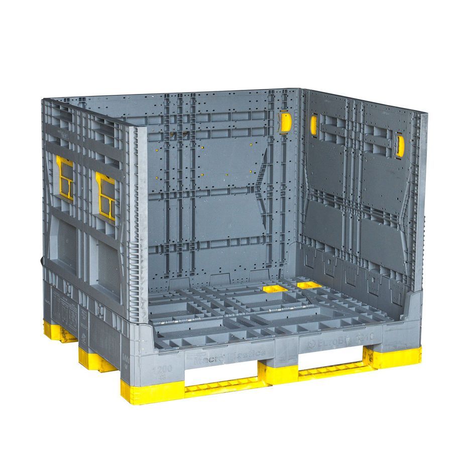 Eurobin collapsible pallet box by ZAMKO; Eurobin 1210 Pallet boxes have an higher dynamic loading capacity-up to 900kg