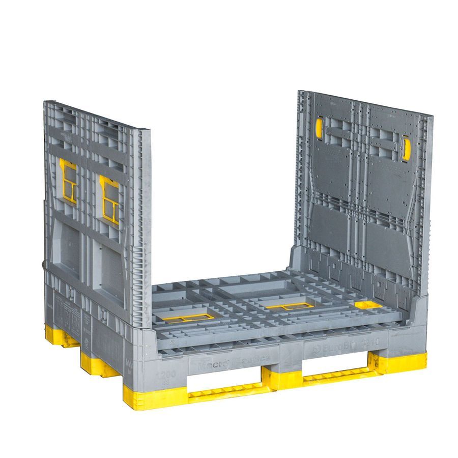 Eurobin collapsible pallet box by ZAMKO; Eurobin 1210 Pallet boxes have an higher dynamic loading capacity-up to 900kg