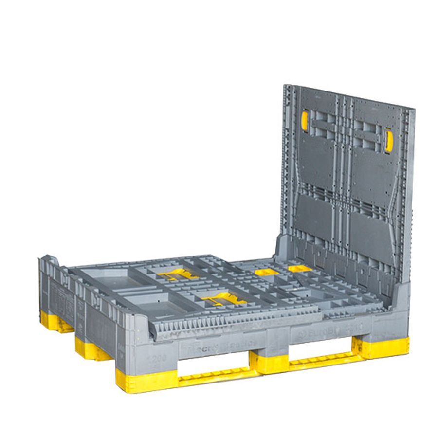 Eurobin collapsible pallet box by ZAMKO; Eurobin 1210 Pallet boxes have an higher dynamic loading capacity-up to 900kg
