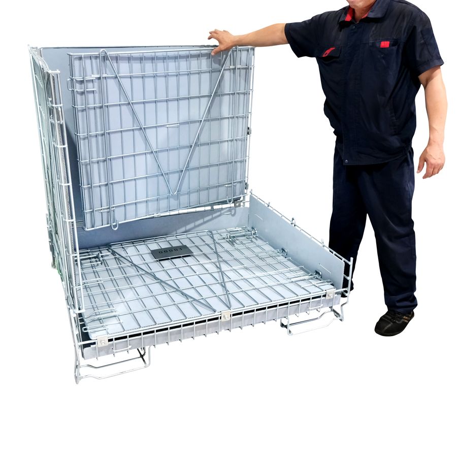 Mesh wire cage PET preforms by ZAMKO; collapsible steel mesh wire cages