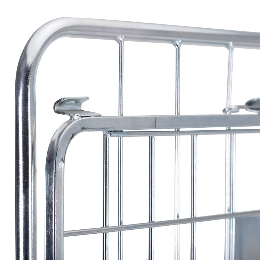 Roll cage A-frame 2 walls by ZAMKO; Roll cages, also known as roll containers or roll pallets, are mobile units typically used for transporting and storing goods