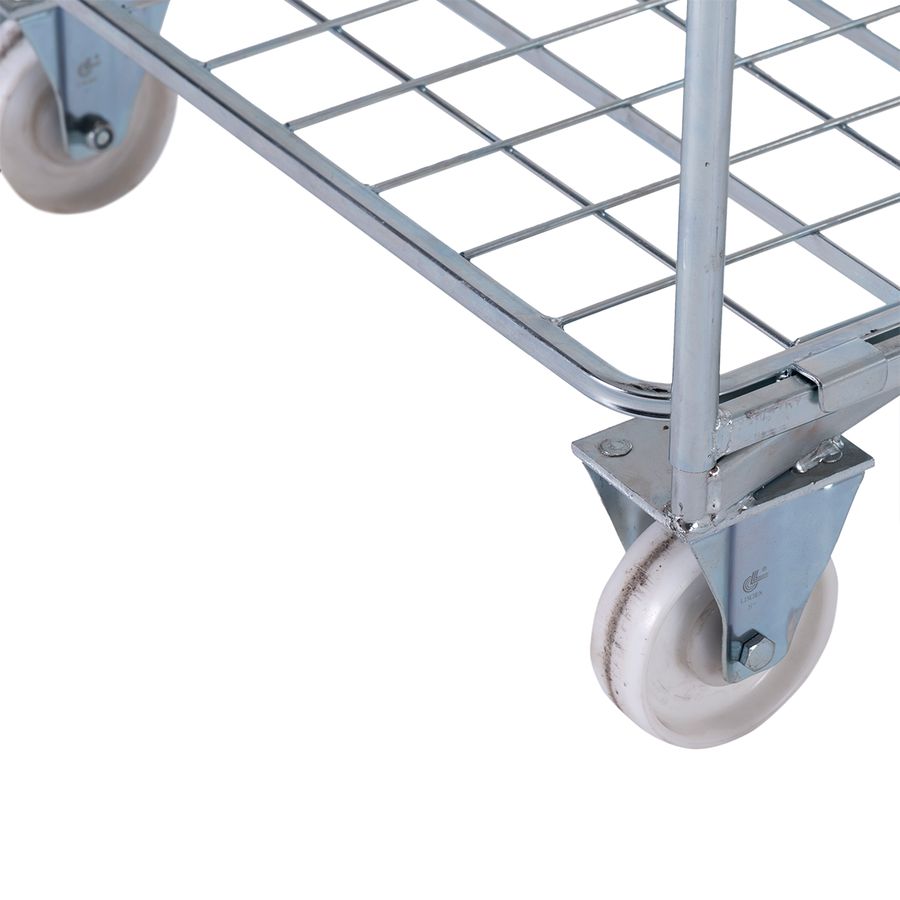 Roll cage A-frame 3 walls by ZAMKO; Roll cages, also known as roll containers or roll pallets, are mobile units typically used for transporting and storing goods