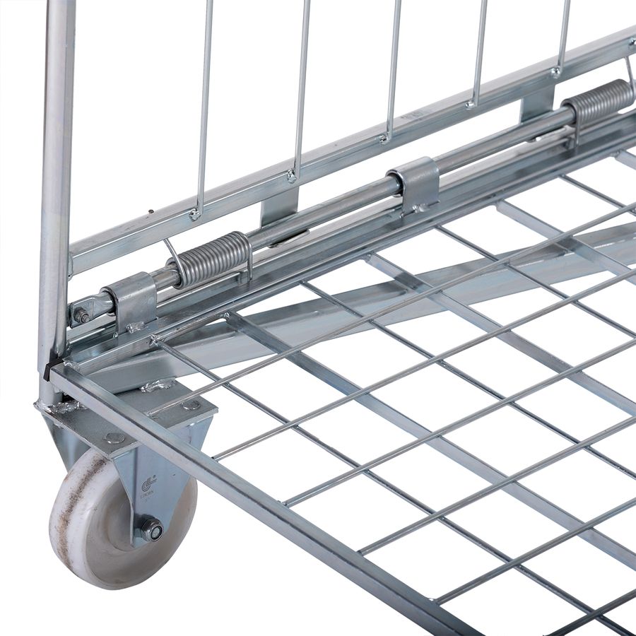 Roll cage A-frame 3 walls by ZAMKO; Roll cages, also known as roll containers or roll pallets, are mobile units typically used for transporting and storing goods