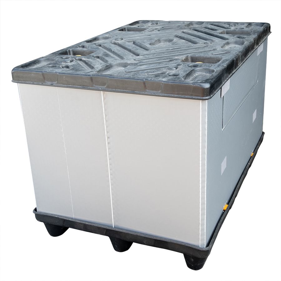 Sleevepack - 1350x1150 (P13511.900.300) by ZAMKO; High-quality Twin Sheet HDPE reusable pallet box.