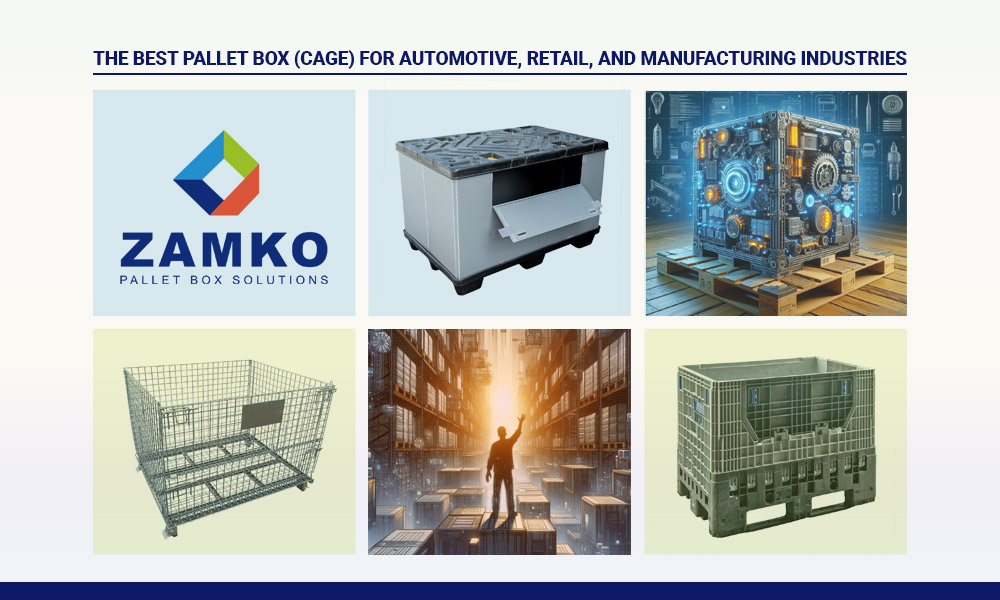 The Best Pallet Box (Cage) for Automotive, Retail, and Manufacturing Industries by Zamko. Your Collapsible Pallet Boxes Specialit. Delivery in every spot on the European continent. New and Used pallet Boxes. Mesh Wire Cage and Sleeve Packs new and used for sale.